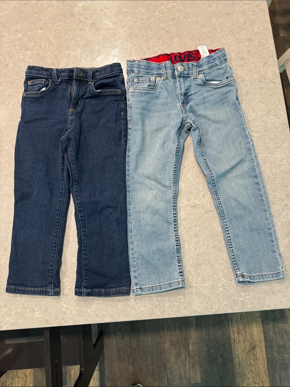 Levi's Kids Light Blue and Dark Blue jumping bean Denim Jeans - Pack of 2